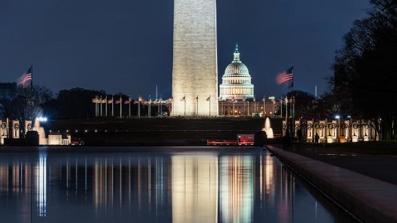 Washington DC at night.