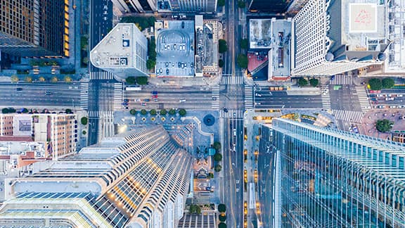 Abstract image of a city skyline