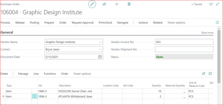 Use Purchase Order Dates Business Central