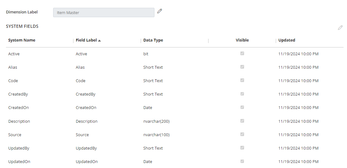 Screenshot of dimension configuration in solver.