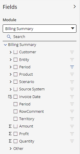 The complete configuration for the Billing Summary module.