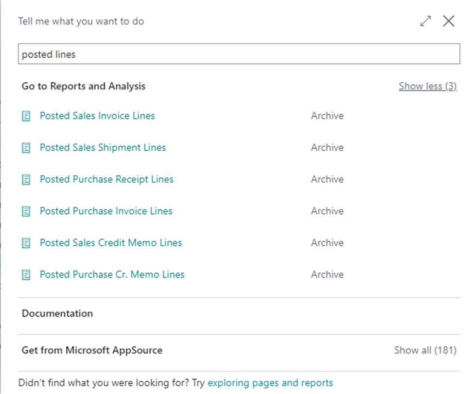 Go to reports and analysis in Microsoft Dynamics 365 Business Central