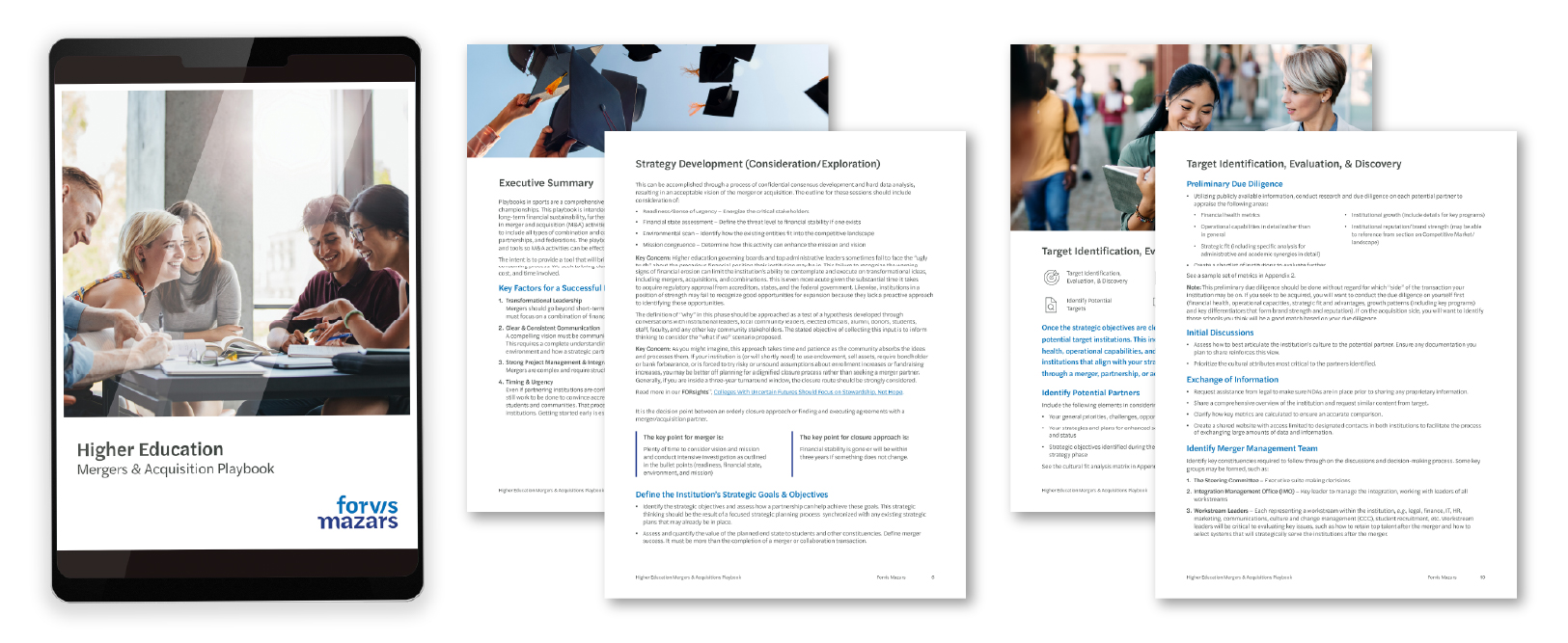 Higher Education Mergers & Acquisition Playbook Images