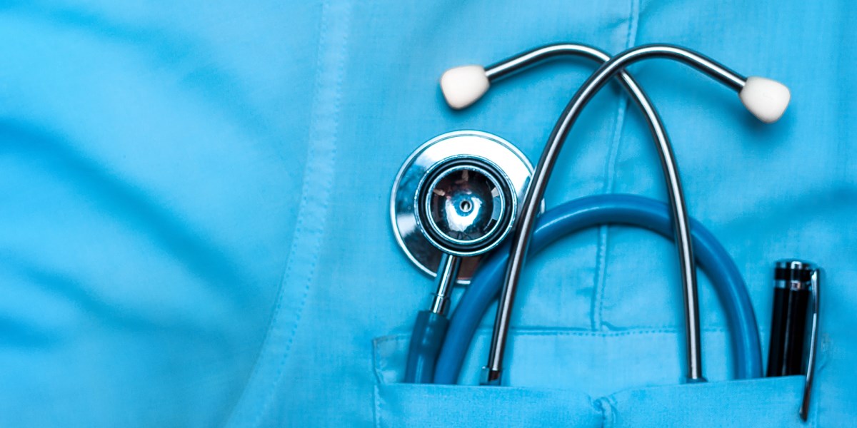 Stethoscope in pocket